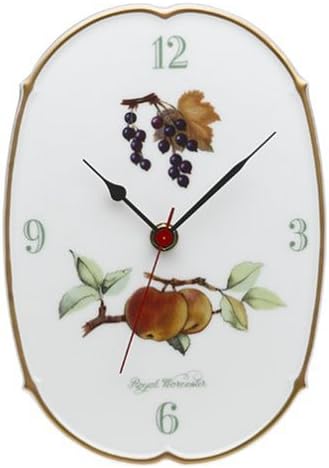 Royal Worcester Evesham Gold Porcelain Fluted Wall Clock