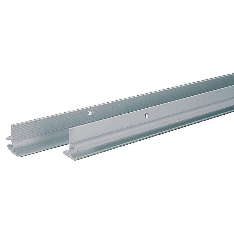 Supports Aluminium 250 mm pour Joints d’Étanchéité – 1 Paire pour Portes Va-et-Vient – Fixation Profil Caoutchouc – Solution Durable