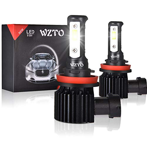 WZTO H8/H9/H11 LED Bombilla Luz de Niebla 3500 Lumen 100W Bombilla para Coche Super Brillante CSP Chips 6000K IP68 Impermeable Duradero