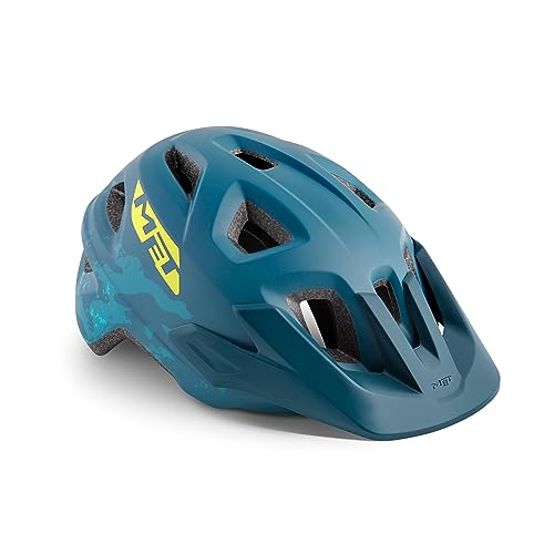 Materiale duro met Met Casco Eldar Blu Petrol M(52-57) Ciclismo Unisex Adulto