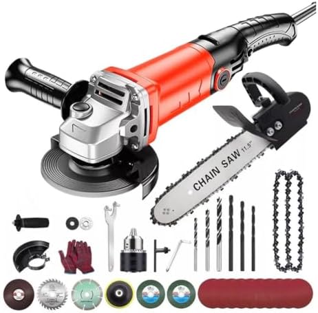 Esmerilhadeira Angular 980 W com Furadeira + Motoserras 3 em 1 (1...