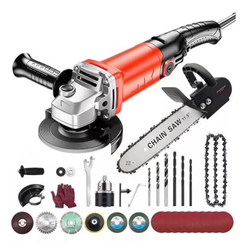 Esmerilhadeira Angular 980 W com Furadeira + Motoserras 3 em 1 (220, Volts)
