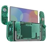 eXtremeRate Nintendo Switch 2対応用DIY交換シェルボタン、Switch 2 & Joycon 2対応カスタムフルセット 背面プレート コントローラーハウジングボタン付き デラックス版-クリア系【エメラルドグリーン】