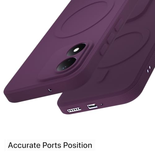 Image of Outlouders Back Cover for Redmi Note 17 5G | Soft Matte Silicone | Magnetic-Safe Logo Design (Magnetic-Safe Not Compatible) | Shockproof | Protective Bumper Case (Purple)