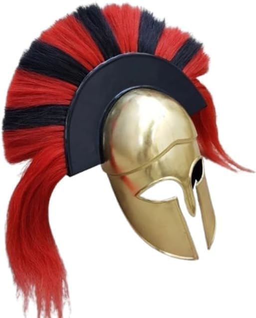 Medieval Corinthian Helmet Reenactment Armor Greek Helmet with Plume