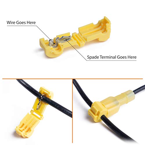 120 PCS Wirefy T Tap Electrical Connectors Quick Wire Splice Taps and
