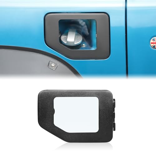 AMWMORV 新型 ジムニーシエラ JB64 専用フューエルリッドカバー ガラスリッドJB74 フューエルキャップ 給油口キャップ 梨地塗装 摩耗防止 元の穴取り付け お手入れが簡単 強化ガラス 車種専用設計 ABS製