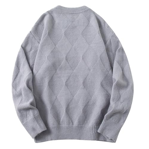 Elastic Knit Solid Color Warmer Lightweight Sweater Leisure Knitted Pullover Crewneck Casual Streetwear Sweaters2
