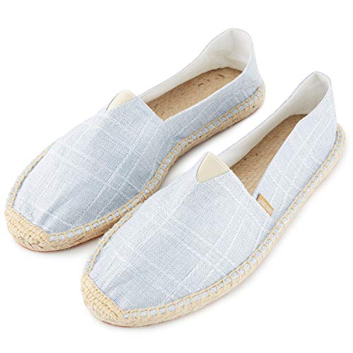 Alexis Leroy Men's Closed Toe Canvas Slip on Flat Espadrille Shoes2