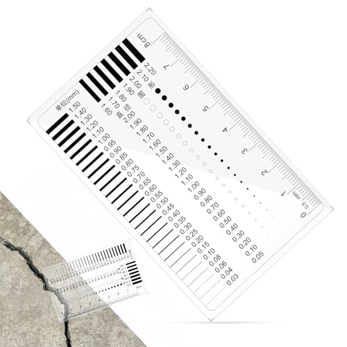 SHINEOFI Règle de Mesure à Haute Précision en Plastique pour Détection Précise des Défauts, Mesure de Diamètre et Largeur de Ligne, Outil Facile à Utiliser pour Inspection