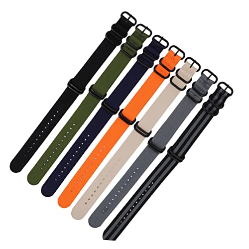 Correa de reloj de nylon ajustable GALPADA negra de tres piezas para hombre y mujer 3