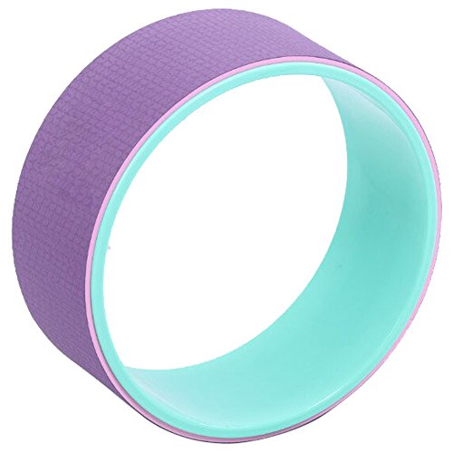 QUBABOBO Yoga Wheel- más Fuerte más cómodo Dharma Yoga Prop círculo para Estirar/Apoyo para Poses de Yoga y backbends, Puente Pose (13 "x5), Morado