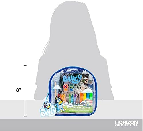 Bluey Ultimate Activity Backpack, 10+ Activities, Includes Backpack with 4 Sticker Suncatchers with 4 Suction Cups, 4 Surprise Scratch Arts, 2 Velv-its Posters, 1 Coloring Roll, 4 Markers, Kid Gifts - Image 7