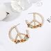 Peace Sign Hoop Earrings, 70s Hippie Earrings for Women, Gold Hoop Diamond Flower Colorful Drop Earring Statement Handmade Boho Fashion Spring Summer Hoop Dangling Earring Hippie Jewelry Gifts