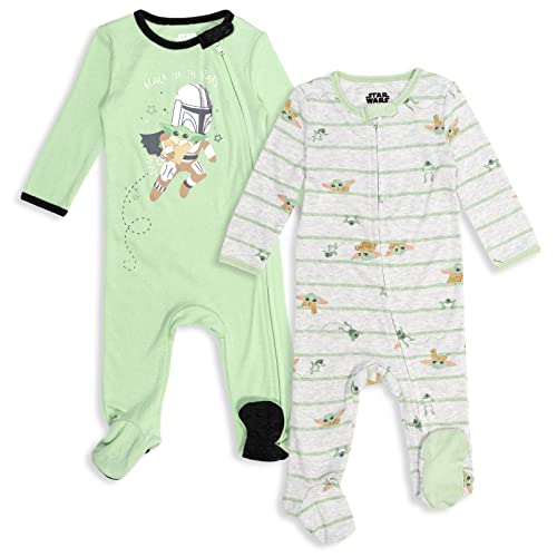 Image of STAR WARS Chewbacca R2- D2 Darth Vader Stormtrooper Baby 2 Pack Zip Up Long Sleeve Sleep N' Play Coveralls Newborn to Infant