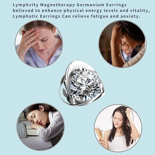 Halolux Lymphvity Germanium Earrings for Women Atheniz Lymphatic Earrings Dainty CZ Zircon Acupressure Earrings Lymphatic Drainage Earrings3