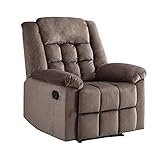 EBELLO Manual Recliner Chair, Classic and Recliner Sofa with Overstuffed Arms and Back for Living Ro