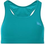 Sportkind Mädchen & Damen Sport, Tennis, Fitness BH mittlerer Halt, Petrol grün, Gr. 152