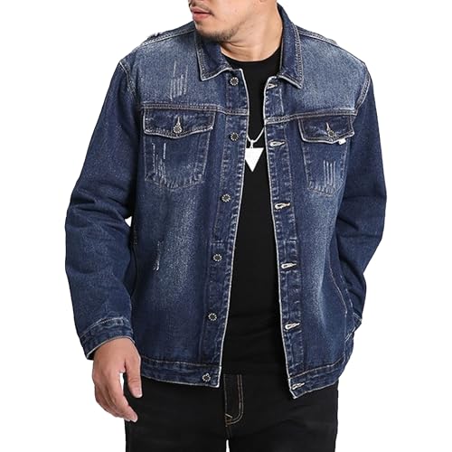 Chaqueta de mezclilla para hombre talla 4X-Large azul miniatura 1