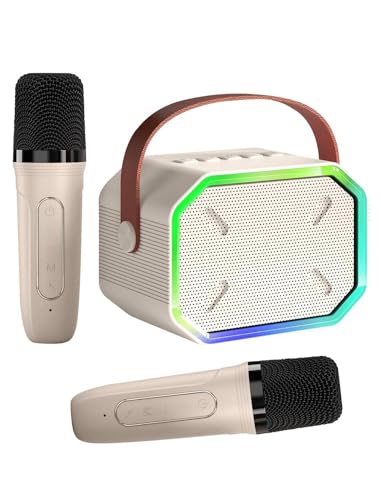 Karaoke Machine for Kids and Adults, Mini Portable Bluetooth Speaker