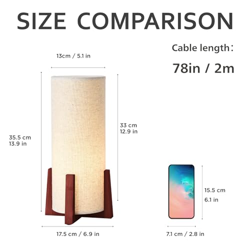 KUNJOULAM Small Table Lamps Nightstand Lamp Bedside Table Lamp - Image 3