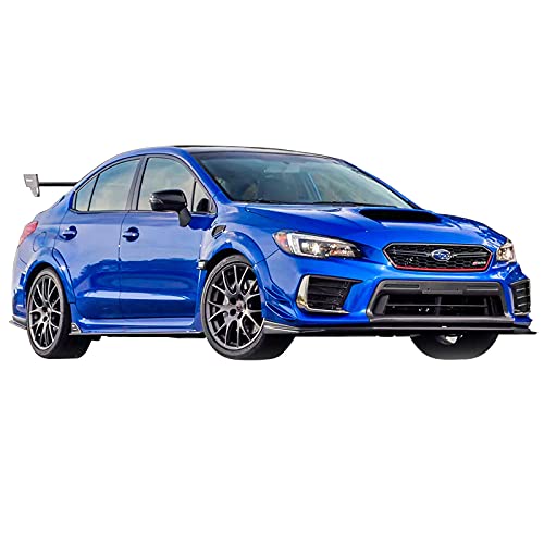 FREEMOTOR802 Compatible with 2015-2021 Subaru WRX & WRX STI Front Bumper Lip, Unpainted STI Style ABS Plastic Front Lip Splitter Chin Spoiler 3PC