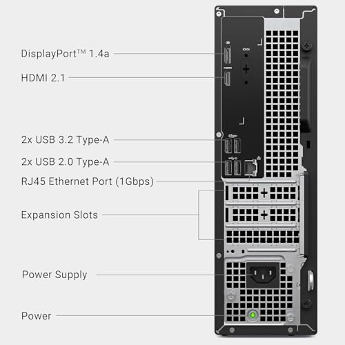 Image of Dell 2025 Tower Desktop Computer - Intel 10-Core Ultra 5 225, 32GB DDR5 RAM, 1TB SSD, Intel UHD Graphics, Wi-Fi 6 & Bluetooth 5.4, Win11 Pro, HDMI, w /Wired Keyboard & Mouse