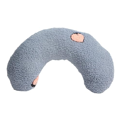 ペット枕 - 超柔らかいU字型のペットクッション|小動物のための居心地の良いストレスレリーフ枕、肌にやさしい弾力性のある首のサポート、子猫のための完璧な寄り添いベッド、子犬など