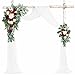 WEIERYUE Artificial Wedding Arch Flowers Kit(Pack of 3),2Pcs Artificial Flower Arch Decor,1Pcs Sheer Draper for Wedding Ceremony and Reception Backdrop Decoration.(Burgundy Wedding)