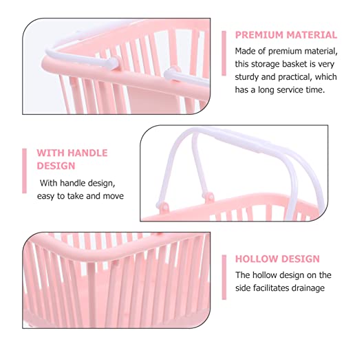 jojofuny Cestas De Supermercado De Brinquedo 3 Peças Mini Cestas De Compras De Brinquedo Alças Cesta