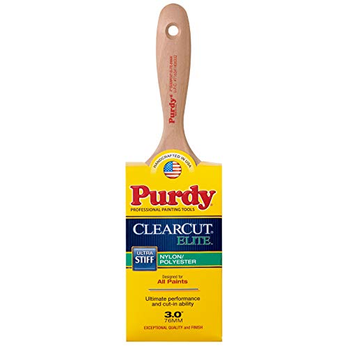 Purdy 144400830 Clearcut Elite Swan Flat Wall Brush, 3 inch