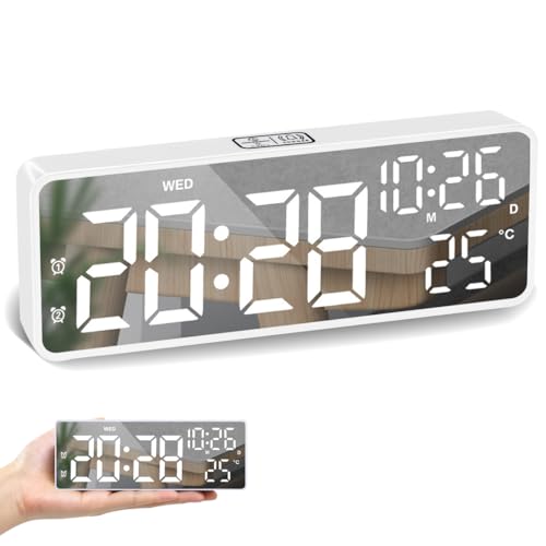 La mejor selección de Reloj Tumblr los 5 más buscados. 50 Reloj Digital de Pared LED 17cm con Hora, Fecha, Semana, Temperatura, Despertador Dual, Brillo Ajustable, Cuenta atrás, Cargar Cable de USB, para Sala, Cocina, Dormitorio, Aula,...