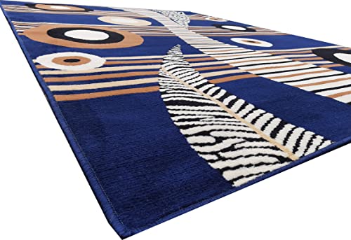 Image of Home Decore Acrylic Carpet for Your Living Room & Drawing Room Aywhere in Your Home (180X240 Blue Colour)- 6x8 Feet