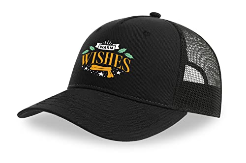 Casquette de camionneur respirante en coton noir et maille filet aérée