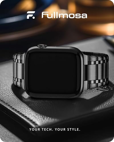 Fullmosa Compatible Apple Watch Strap 49mm 46mm 45mm 44mm 42mm 41mm 40mm 38mm, Stainless Steel iWatch Strap with Case Metal Band for Apple Watch Ultra3/2/1 SE3/2/1 Series 11 10 9 8 7 6 5 4 3 2 1