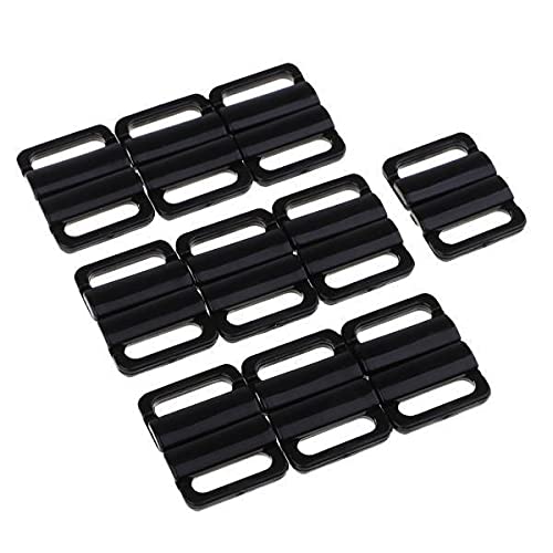 SNAPPSY 2xPlastic Bikini Bra Clips Hook Swimwear Clicker Bikini Accessories 14mm Black-image-20