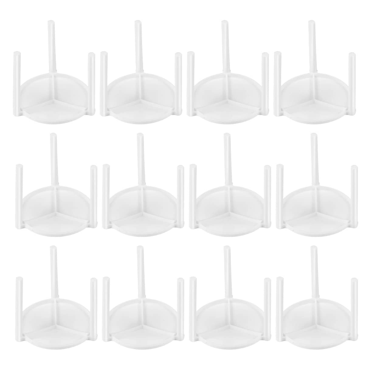 FUNOMOCYA 200pcs Pizza Stand Food Tray Pizza Holder Saver Pizza Server Rack Pizza Rack Stand Tabletop Pizza Savers Plastic Pizza Tripod Fixing Pizza Tripod Pizza Saver Stand White