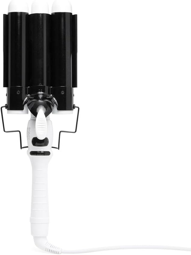 Wave Wand Hair Curling Iron Wand [32 mm], 1.25 Inch Ceramic Tourmaline Triple Extra Large Barrels + Long Lasting, Natural Looking Waves + Instant Heat Up for Fast Styling