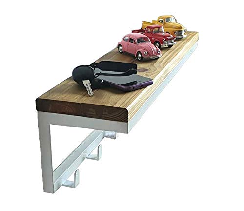 Cabideiro de Parede Multiuso Strassis Design SD-5005 com Prateleira 70cm Cor: Branco