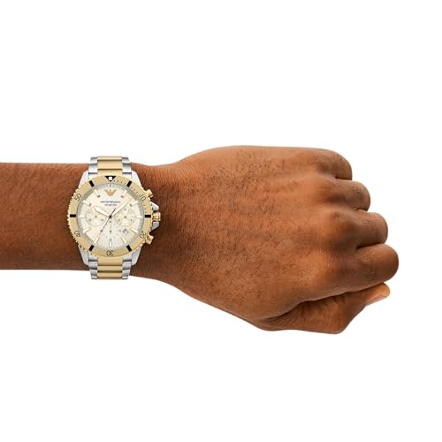 Image of Emporio Armani Stainless Steel Analog Beige Dial Men's Watch AR-11606