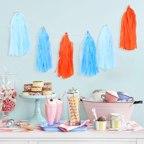 Guirnalda de Papel EPIGEIST de 5 Piezas, Decoraciones de Fiesta para Techos y Paredes 8