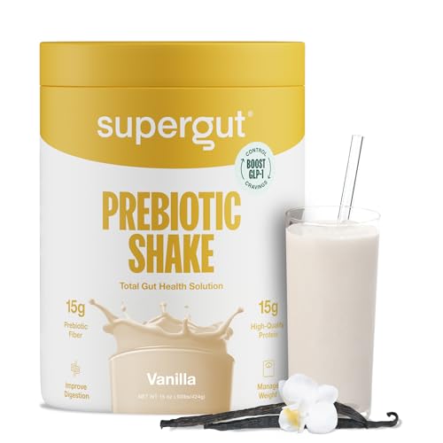 Supergut GLP-1 Boosting Prebiotic Shakes, Vanilla – Gut Healthy M...