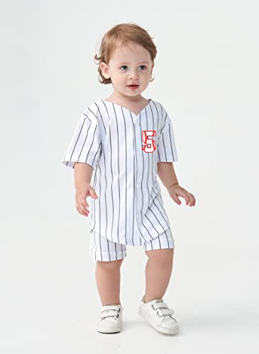 Image of Yuji Itadori 5th Baseball Birthday Outfit Birthday Shirt Set Kids Boy 5 Years Olds Sports Jersey Tops Pants