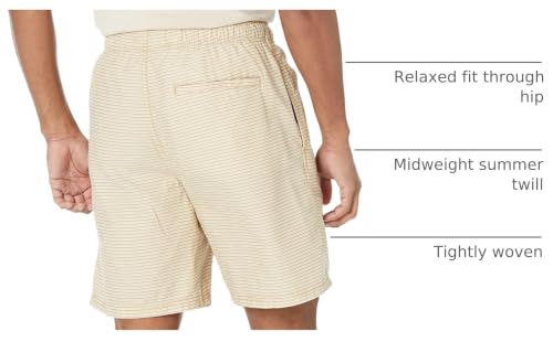 Image of Amazon Essentials Men's 8 inch Inseam Relaxed-Fit Cotton Drawstring Pull-On Walk Shorts, Summer-Weight