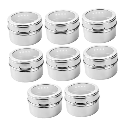 Boîtes à Épices Aimantées avec Distributeurs Rotatifs et Étiquettes - 2