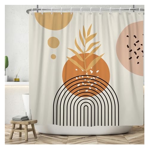 Rideau douche de qualité supérieure en tissu polyester imperméable et art abstrait - 2