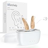 Rechargeable BTE Hearing Aids for Seniors, 5-Level Button Control OTC Hearing Amplifier with DSP Noise Reduction & Dual Mode (Quiet/Noise Reduction), 30H Battery, Magnetic Charging Case