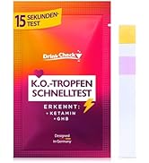 DrinkCheck K.O. Tropfen-Schnelltest für Getränke | Schneller Nachweis von GHB und Ketamin | Besse...