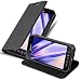 Produktbild Cadorabo Hülle für Samsung Galaxy XCover 4 in Nacht SCHWARZ - Handyhülle mit Magnetverschluss, Standfunktion und Kartenfach - Case Cover Schutzhülle Etui Tasche Book Klapp Style