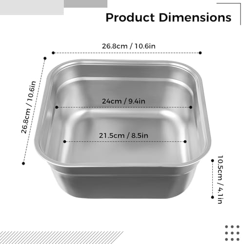 Plato resistente para el hogar de acero inoxidable con diseño cuadrado pulido 5